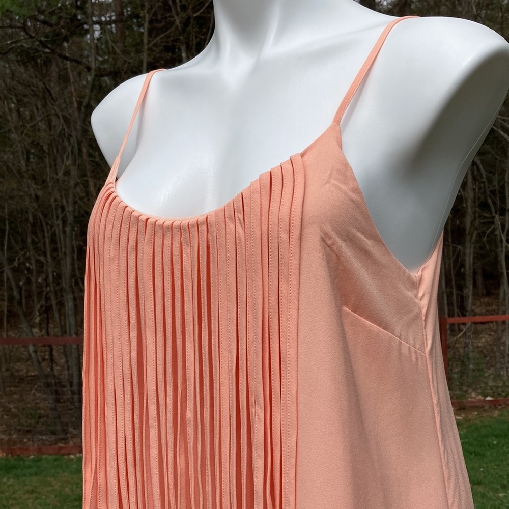Gianni Bini carwash fringe peachy keen adjustable strap lined dress NWT sz M - Picture 2 of 7